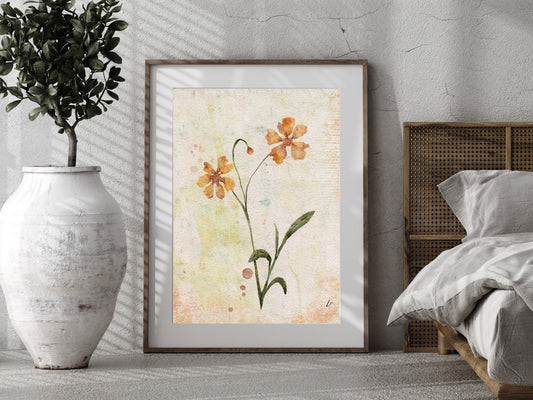 Coreopsis Flower Botanical Print