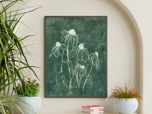 Echinacea Garden Botanical Print