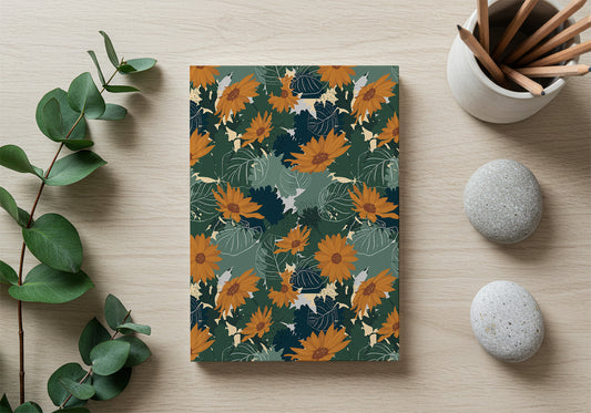 Orange Tropical Hardback Notebook