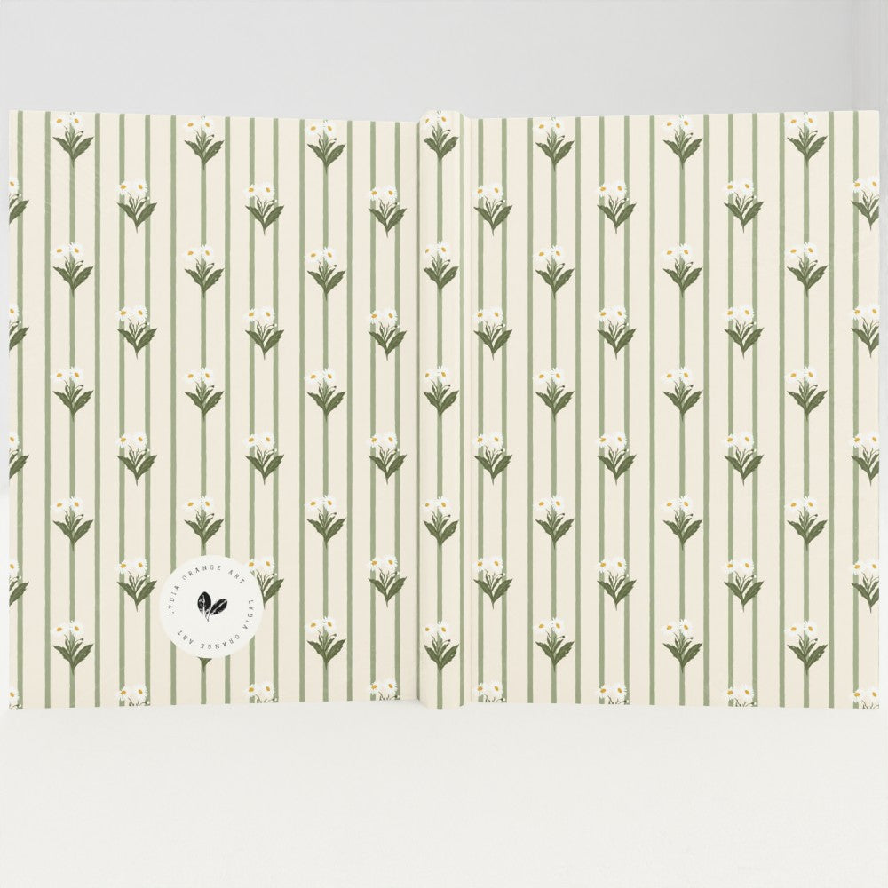 Pinstripe Daisy Hardback Notebook