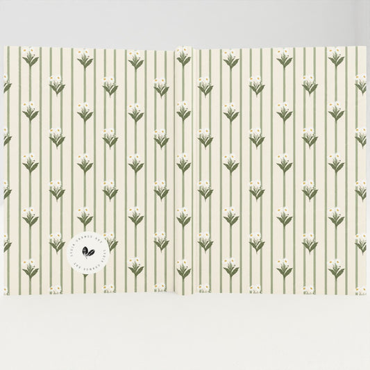 Pinstripe Daisy Hardback Notebook
