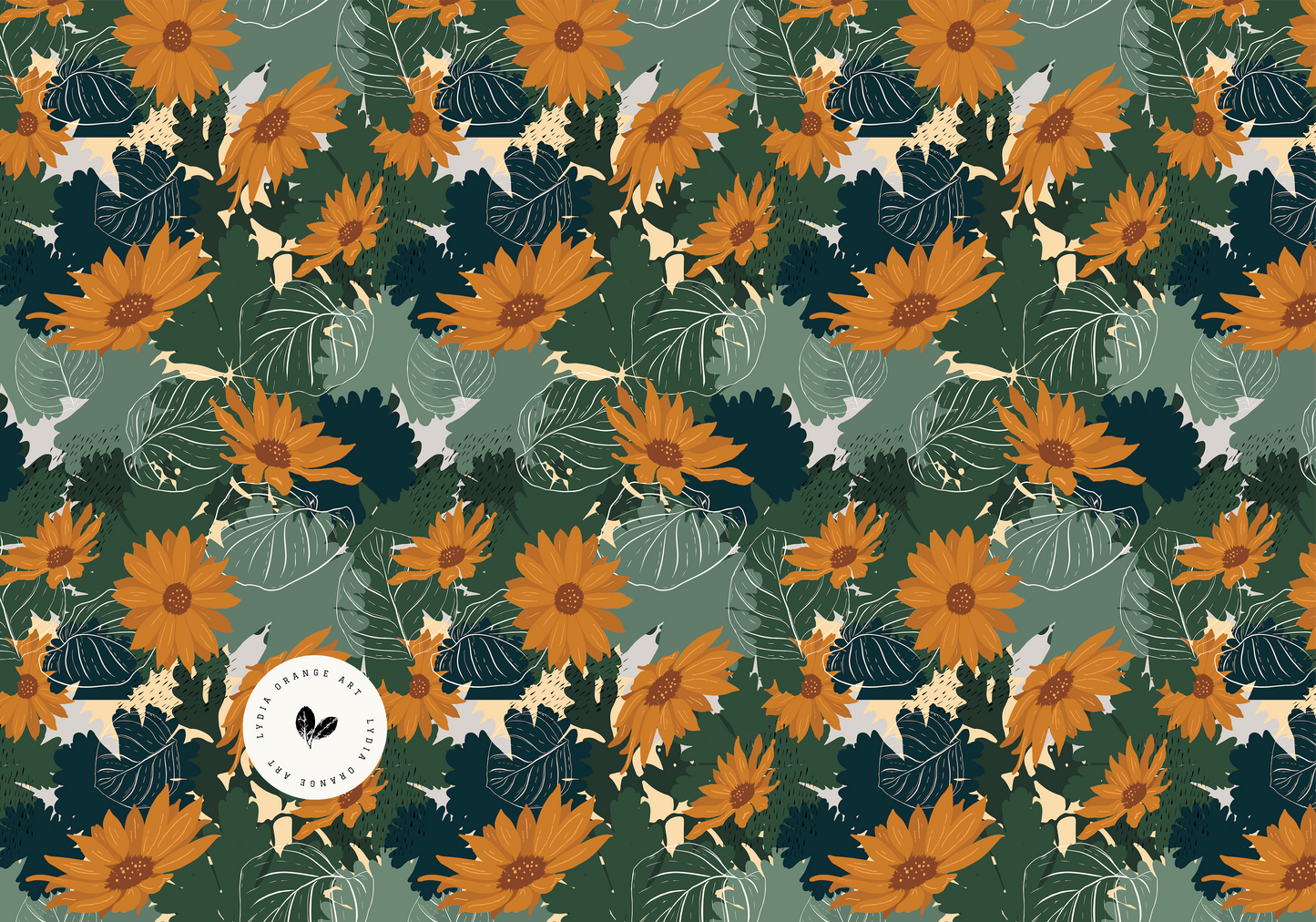 Orange Tropical Hardback Notebook